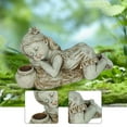 thumbnail image 6 of Kuntesetty Child Statue Creative Garden Statue with Solar Light for Home Indoor Balcony Lying down girl, 6 of 9