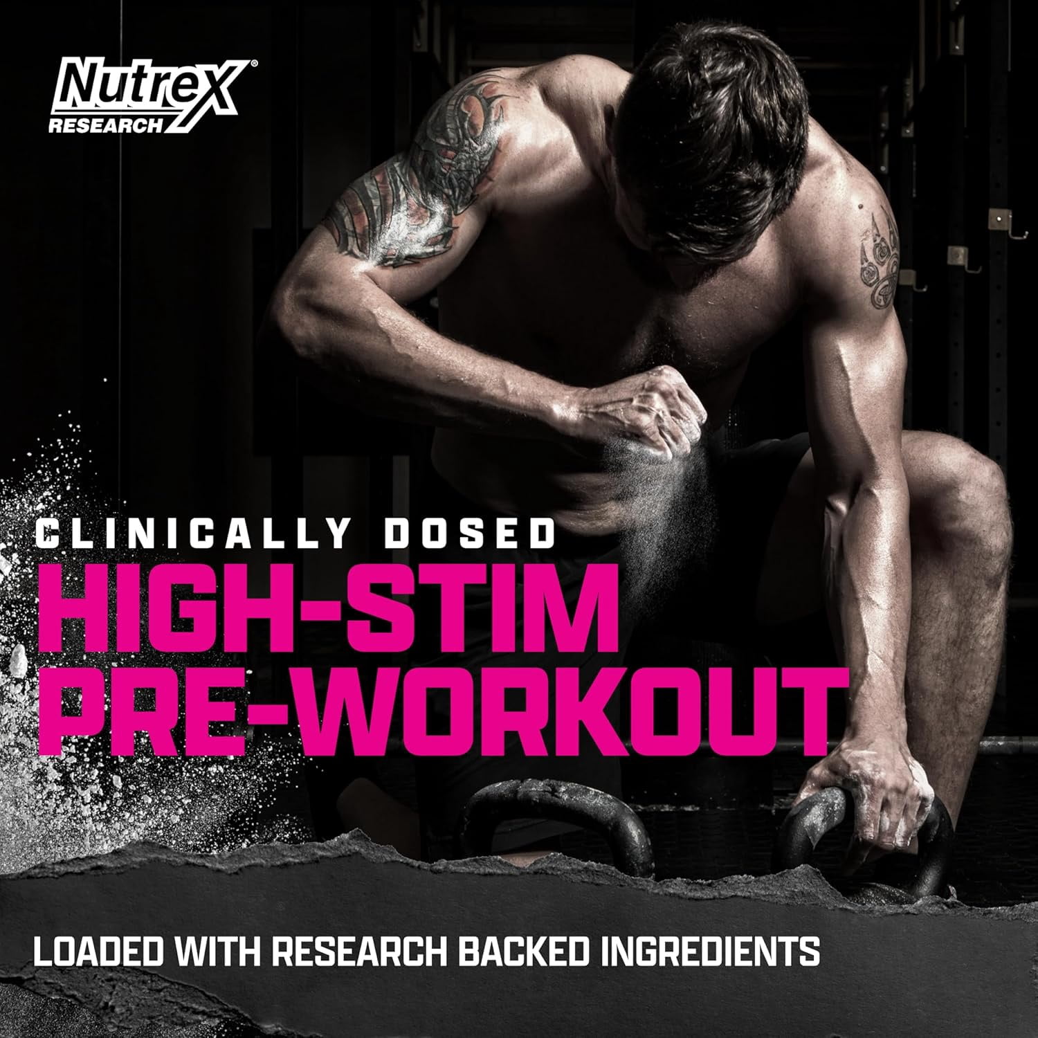 Nutrex Research OUTLIFT Amped Strawberry Watermelon High Stim Pre Workout Powder 22 Servings