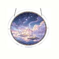 thumbnail image 2 of Round Acrylic Puzzle Suncatcher - Stained Glass Style Window Hanging Dreamy For Home Decor, 2 of 6