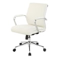 thumbnail image 2 of Mid Back Manager's Chair with Dillon Snow White Fabric and Chrome Base, 2 of 9