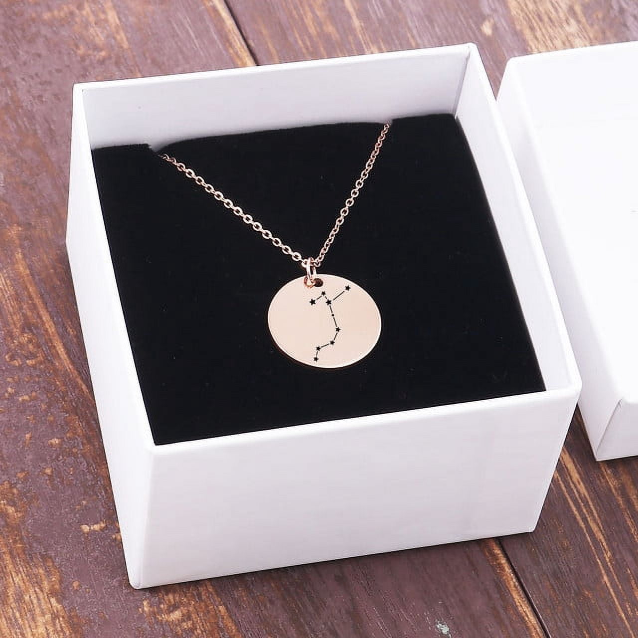 Zodiac Jewelry - Horoscope Constellation Necklace - Zodiac Birthday Gift with Back Can Engraved Name - Zodiac Gift for Girl
