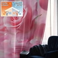 thumbnail image 5 of Pink Rose Fantasy Blackout Curtains for Bedroom/Living Room, Pinch Pleated Black Out Curtains, Elegance Floral Romantic Reflection Room Darkening Window Drapes with Hooks 2 Panels, 59"x70", 5 of 8