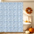 thumbnail image 4 of Blue Florals Shower Curtain Set - Small 36" x 72" Washable Bathtub Curtain with 12 Hooks, Cottagecore Vine Leaves Minimalist Waterproof Fabric Stall Shower Curtains for Bathroom/Bathtub Décor, 4 of 8