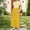 Yellow, variant on YHAJDS Sleeveless Cami Dresses for Girls Solid Color Short Sleeve Ruched Fabric Straight Cut Casual Dress