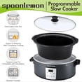 thumbnail image 5 of 7Qt 280W Electric Slow Cooker – Multi-Cooker with Digital 20-Hour Timer, 3 Heat Settings, Oval Ceramic Inner Pot – Kitchen Appliance, 5 of 9