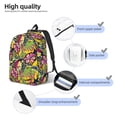 thumbnail image 4 of Lsque Colrful Tropical Leaves Pattern Canvas Daypack, Durable Backpack, High-quality Versatile Backpack,Vintage Compact Backpack-Small, 4 of 6