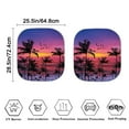 thumbnail image 3 of FOR U DESIGNS Coconut Tree Sea Car Sunshade for SUV Truck Van Fashion Women Interior Accessories 2 Piece Auto Windshield Shades Decoration Foldable UV Ray Sun Visor, 3 of 5
