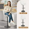 thumbnail image 4 of Hawsaiy Modern Swivel Bar Stools Set of 2, PU Leather Bar Chairs with Back & Footrest, Adjustable Height 22.2"-31" for Kitchen Island,Black, 4 of 8