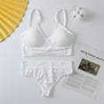 thumbnail image 3 of Women's Soft Padded Bralette Lingeire Set Sports Bra Sets 3 pcs, 3 of 5