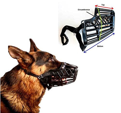 7 Sizes Adjustable Pet Dog No Bite Plastic Basket Muzzle Cage Mouth Mesh Cover