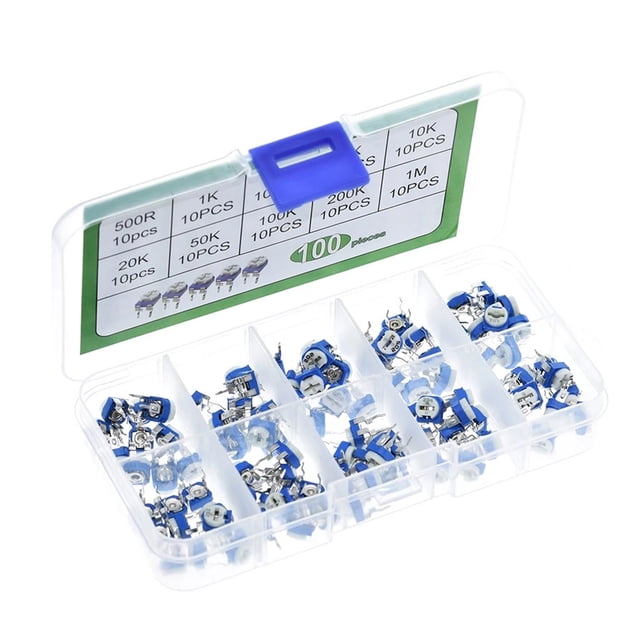 Methold Kit de caja de resistencia de 100 cajas de cartón Elija diez especificaciones para alta adaptabilidad y amplias aplicaciones Electrónica miscelánea