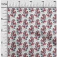 thumbnail image 2 of oneOone Cotton Jersey Maroon Fabric Paisleys Quilting Supplies Print Sewing Fabric By The Yard 58 Inch Wide, 2 of 5