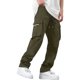 thumbnail image 5 of Ceisia Men's Solid Color Loose Cargo Pants with Multi Pockets & Drawstring Waist Army Green M Gifts, 5 of 9