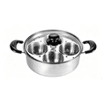 thumbnail image 2 of TWGRNF Stainless Steel Poached Egg Maker Pot, 4-Cup Non-Stick Egg Poacher Pan with Glass Lid, Multi-Function Steamer Cookware for Breakfast, Stovetop Use, 2 of 6