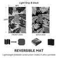 thumbnail image 3 of VUNATE Outdoor Rug Carpet 9'x12' Waterproof Reversible Patio Rug Portable Indoor Outdoor Rug Plastic Straw Rug for Beach RV Camping Garden Picnic Deck Backyard Tropical Porch Decor Gray and Black, 3 of 7
