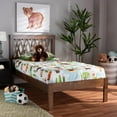 thumbnail image 4 of Baxton Studio Malene Mid-Century Modern Walnut Finished Wood Twin Size Platform Bed, 4 of 17