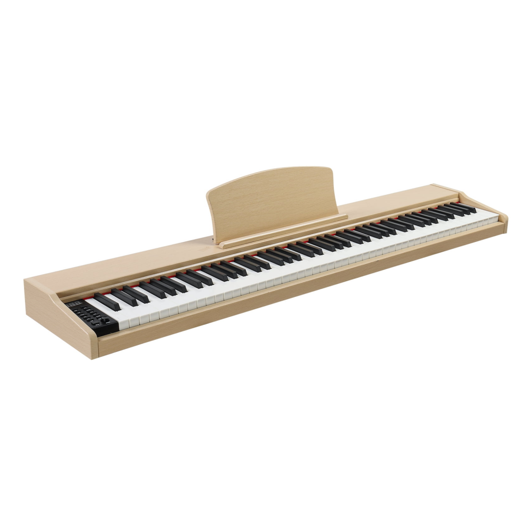 Tcbosik 88 Key Digital Piano with Headphone, Semi-Weighted Portable Keyboard Set with MIDI Bluetooth, Triple Pedals and Other Accessories, Natural