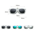 thumbnail image 2 of TOP-MAX Fashionable Retro Polarized Sunglasses Clip Flip-up Glasses Clip for Outdoor UV400 White Framed (1pcs, Silver), 2 of 6