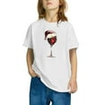 thumbnail image 3 of Odeerbi Kids Boys Girls Christmas T-shirt Christmas Print Casual Short Sleeve Tops Shirt Kids Clothes White, 3 of 4