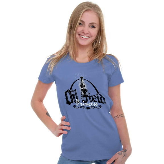 North Dakota Oil Field Princess Cute Women's T Shirt Ladies Tee Brisco Brands S