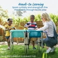 thumbnail image 4 of ECR4Kids 4-Station Sand and Water Adjustable Height Table, Sensory Bins, Seafoam/Turquoise, 4 of 9