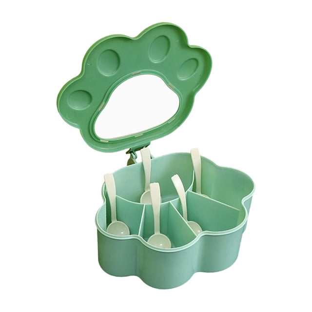 Caja de almacenamiento de especias con Base impermeable, 5 compartimentos para para restaurantes, hoteles, cafeterías, cafeterías, tiendas verde Macarena Especiero