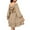 Khaki, variant on Coerni Teen Girls Puffy Long Sleeve Dress Square Neck Tie Back Midi Sundress Oversized Bow Dresses Elegant A Line Party Gown