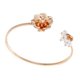 thumbnail image 4 of de brazalete abierto simple chapado en oro joyería de brazalete de alambre Yinane Brazalete abierto, 4 of 7