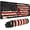 XL-AM02-05 American Flag and Rose, variant on American Flag Mouse Pad,Office Desk Mat 31.5"×11.8",Large Gaming Mouse Pad with Wooden Design, XL Extended Waterproof Desk Pad for Computer with Non-Slip Rubber Base，300 * 800 * 3mm