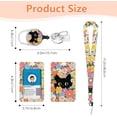thumbnail image 5 of MaxxMarket Black Cat Flower Lanyards for Badges, Cute ID Badge Holder with Retractable Reel Clip Nametag, Vertical ID Protector Gift for Nurse Teacher Student, 5 of 16