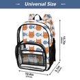 thumbnail image 4 of Large Clear PVC Backpack Heavy Duty See Through Backpack for Adults Work Travel, Cat & Fish Print Printed 12L, 4 of 8