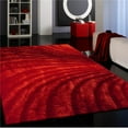 thumbnail image 1 of Amazing Rugs 3D305R-57 5 x 7 Pi 3D Shaggy Ava Rouge Touffeté à la Main Zone Tapis, 1 of 1