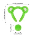 thumbnail image 2 of Bear Ear Headband & Tail Set Soft Stuffed Accessory With Heart Patches For Party Themed Celebrations(Purple-7.9In), 2 of 3