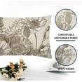 thumbnail image 2 of Vintage Flowers Lumbar Pillow Covers 12x20 Inch Set of 2 Brown Floral Leaves Decorative Rectangular Throw Pillows for Couch Rustic Pillow Cases Home Decor for Sofa Living Room Outdoor, 2 of 6