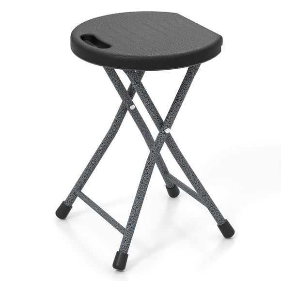 Gymax 18''H Folding Stool Portable & Foldable Camping Chair w/ Built-in Handle