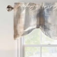 thumbnail image 4 of Beige Gray Tie Up Valance Curtains for Windows, Kitchen Curtains Window Treatments, Abstract Grunge Mottled Neutral Texture Short Window Shades Valances for Bedroom Bathroom Cafe 42"x18", 4 of 8