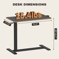 thumbnail image 5 of ACTIVESIT Black 32"x18" Adjustable Overbed Bedside Table with Wheels Laptop Table Standing Computer Desk Portable Stand Up Work Station Cart Tray Side Table for Sofa and Bed, 5 of 7