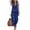 Blue, variant on qolati Resort Sets for Women 2 Piece Summer Outfits Sleeveless Ruched Halter Neck Top Barrel Leg Pants Travel Vacation Matching Lounge Set Black S