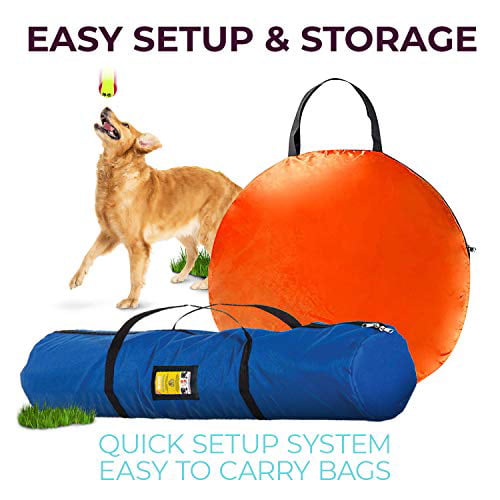 Sowsun Dog Agility Training Equipment, Dog Obstacle Course Includes Dog  Jump Hurdle, Dog Tunnel, Pause Box, Weave Poles with 2 Carry Bags, Pet  Jumping