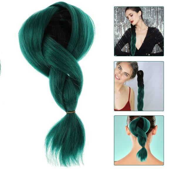 Raindrops Green Twisted Braiding Hair Extension Decorative Jumbo Braids Hair Wig