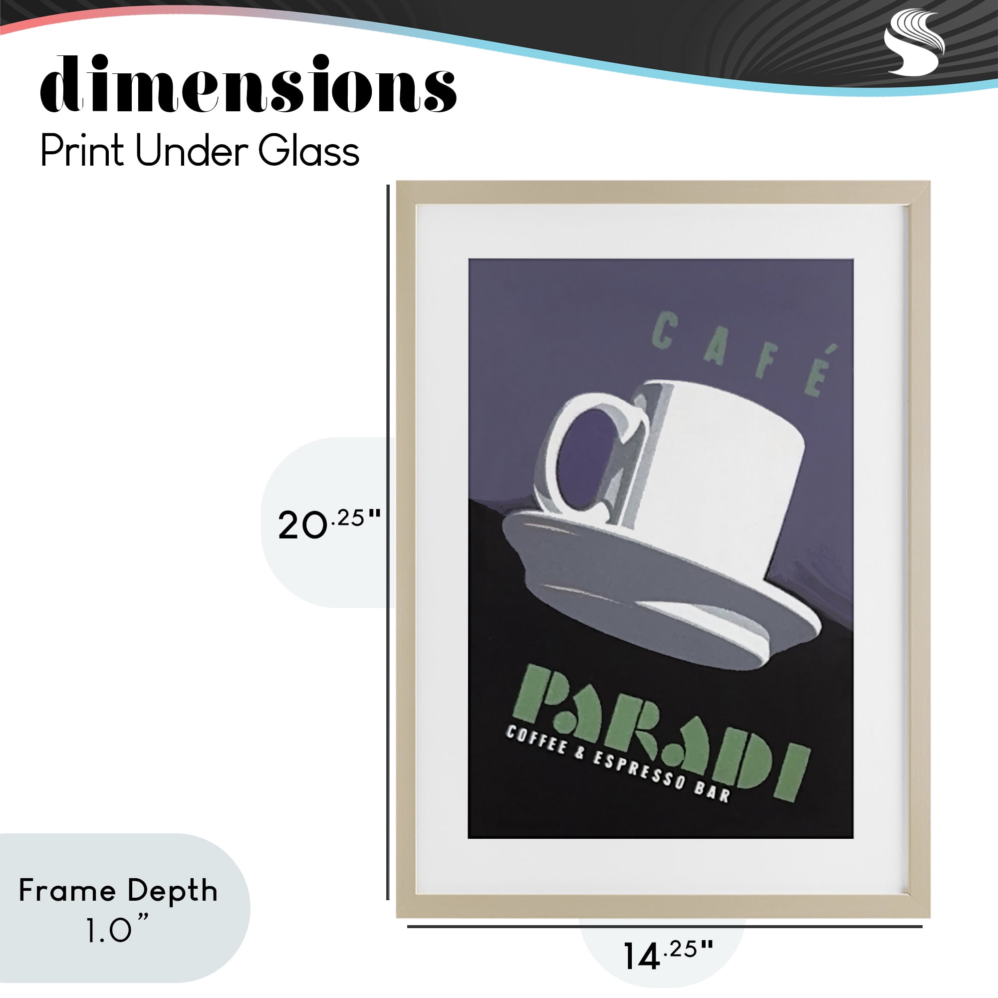 Stupell Industries Paradi Coffee & Espresso Birch Framed Print Under Glass, design by Jadei Graphics