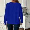 thumbnail image 4 of Women's Casual Long Sleeve V Neck Lightweight Knitted Sweaters Loose Fit Plus Size Tunic Tops, 4 of 4