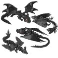 thumbnail image 2 of zumelio Set de 4 figuras de dragón impresas en 3D de 30 cm, 2 of 6