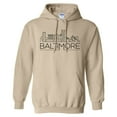 thumbnail image 1 of Skyline Baltimore Maryland Hoodie Sweatshirt Unisex 3X-Large Sand, 1 of 5