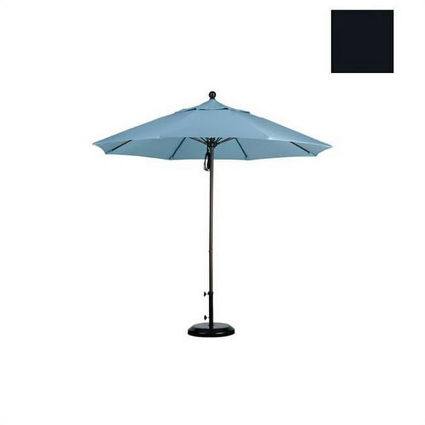 California Umbrella ALTO908117-F32 9 Pi. Marché de Fibre de Verre Poulie Parapluie Ouvert Bronze-Oléfine-Noir