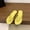 Yellow, variant on EliteGoogv Womens Flip Flops Flat Thong Sandals For Women Summer Beach Slippers On Casual Outdoor Shoes Non Lightweight Footwear US :6