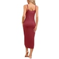 thumbnail image 3 of Noche de inspiración para mujeres, camisón ajustable con tirantes de espagueti, vestido de dormir de modal en color rojo, 3 of 6