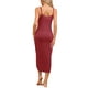 thumbnail image 3 of Noche de inspiración para mujeres, camisón ajustable con tirantes de espagueti, vestido de dormir de modal en color rojo, 3 of 6