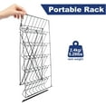 thumbnail image 4 of 6 Tier Wire Countertop Racks,18" Wide Metal Book Display Rack Magazine Rack with Sign Channel,Foldable Retail Vendor Booth Display Stand for Greeting Card,Brochure,Art Print,CD,Craft,Comic, 4 of 9