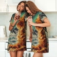thumbnail image 4 of Easygdp Space Adventurer Cat Camisón de manga corta para mujer, informal, estampado, 4 of 6
